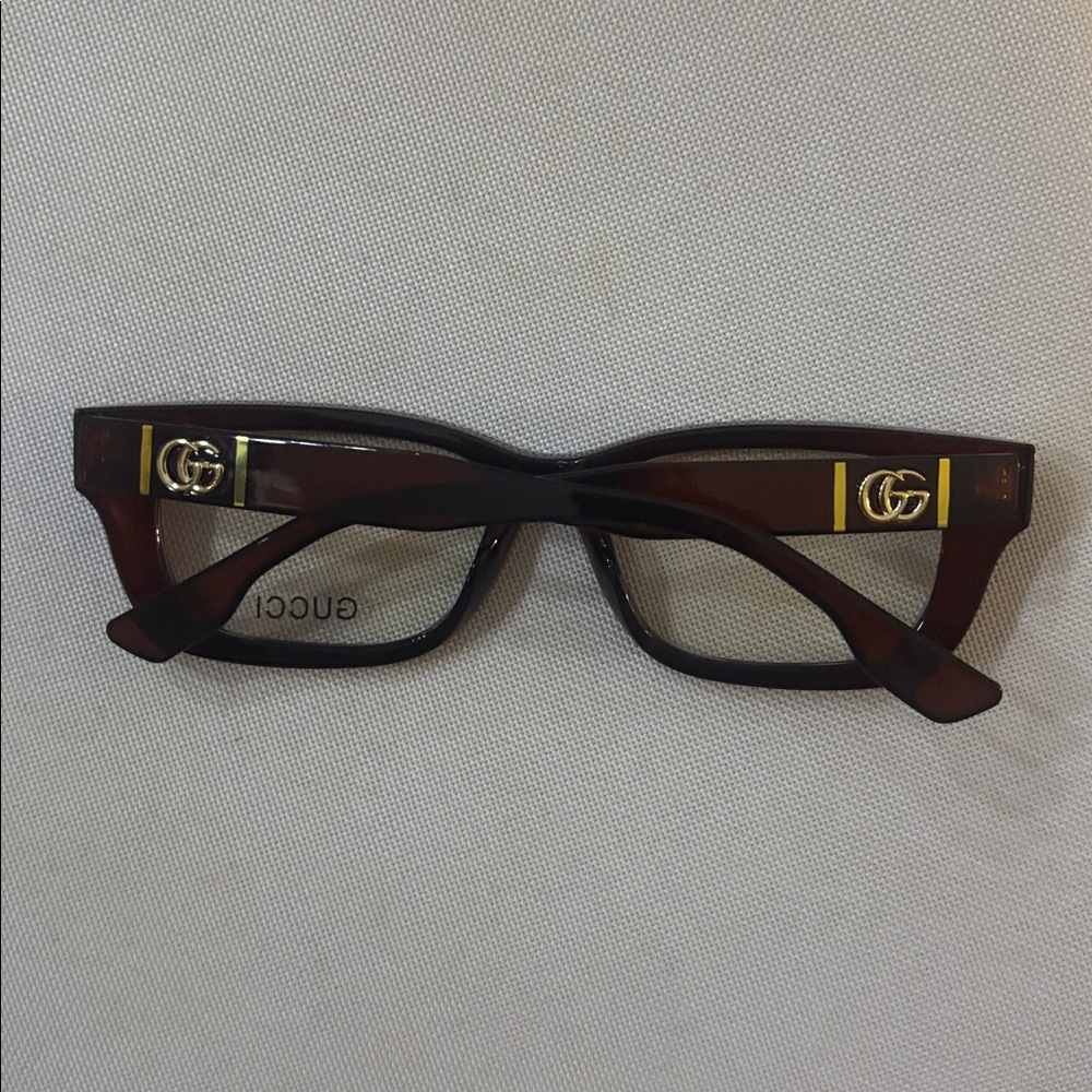 Gucci Brown Tortoiseshell Rectangular Sunglasses … - image 3